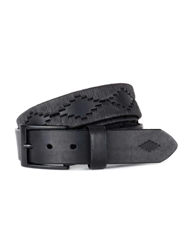 Embroidered Pampa Belt - Black