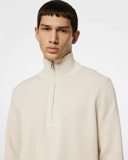 J.Lindeberg Alex Half Zip Knitted Sweater - Mandy