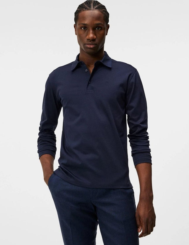 J.Lindeberg Asher Long Sleeve Polo - Mandy