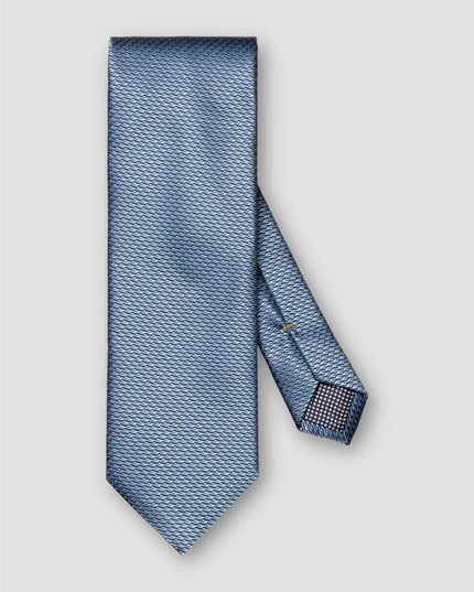 Eton Blue geometric woven silk tie slips - Mandy