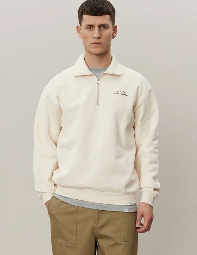 Les Deux Crew Half - Zip Sweatshirt - Mandy