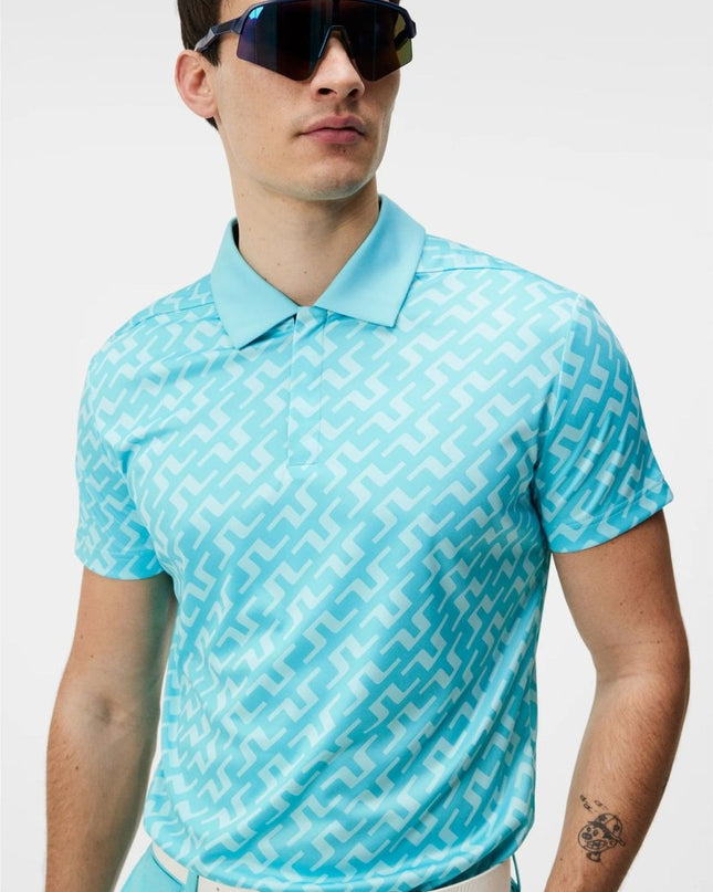 J.Lindeberg Dario Print Regular Fit Polo - Mandy