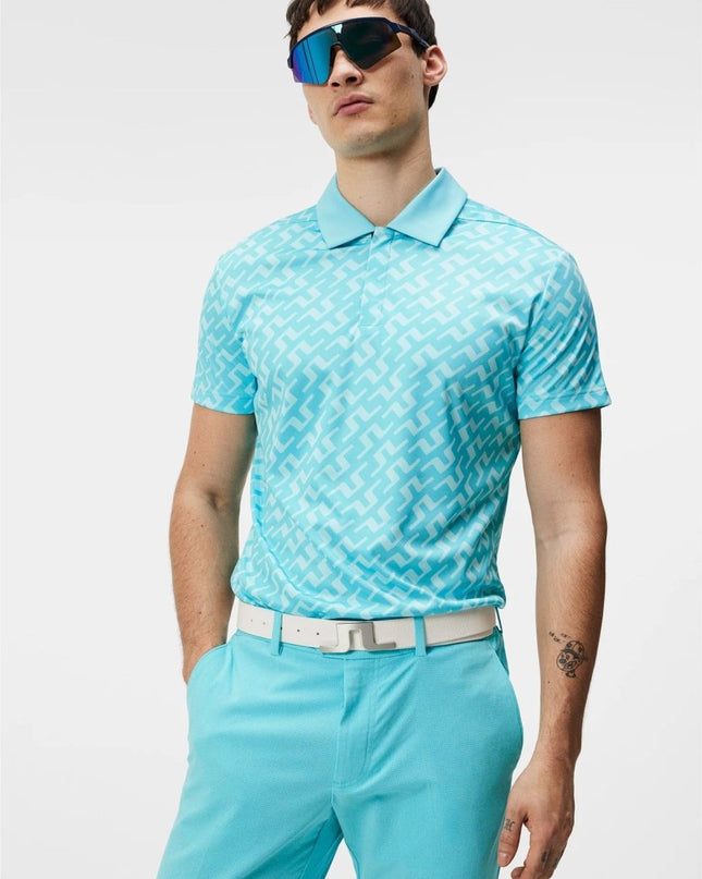 J.Lindeberg Dario Print Regular Fit Polo - Mandy