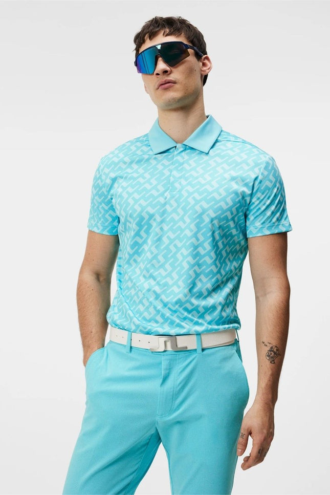 J.Lindeberg Dario Print Regular Fit Polo - Mandy