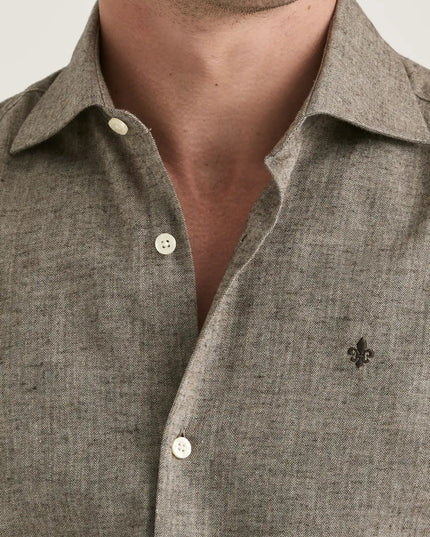 Morris Stockholm Flannel Herringbone Shirt - Mandy