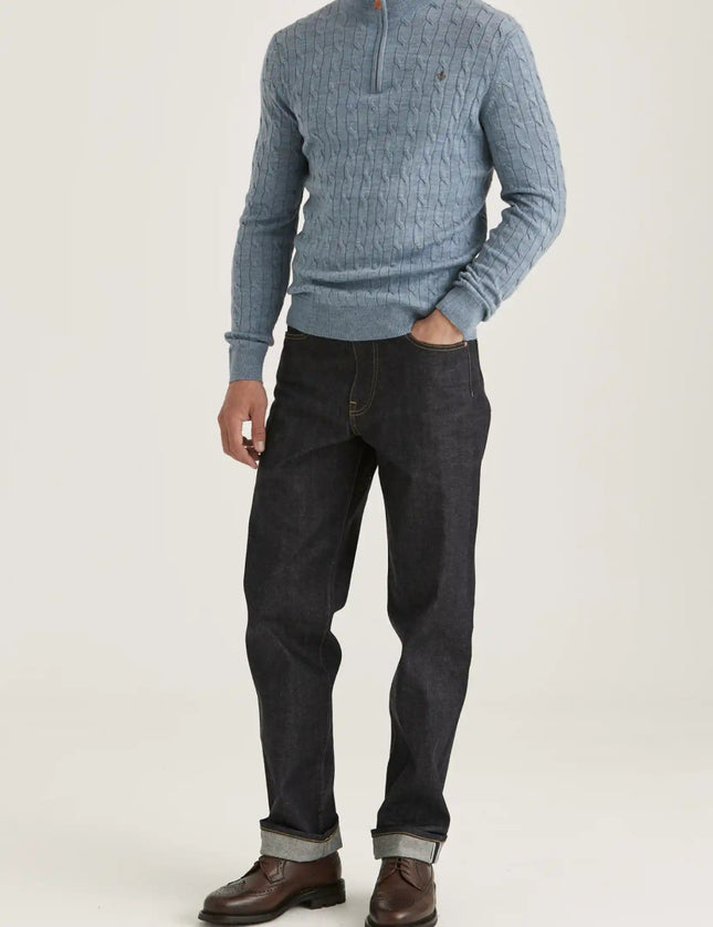 Morris Stockholm Merino Cable John Zip - Mandy