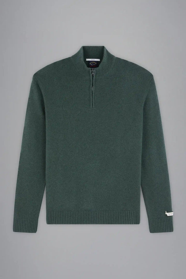 Paul & Shark Re - wool half sweater with iconic badge - Mandy