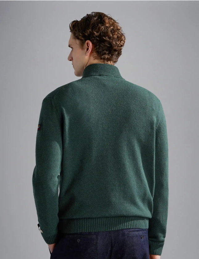 Paul & Shark Re - wool half sweater with iconic badge - Mandy