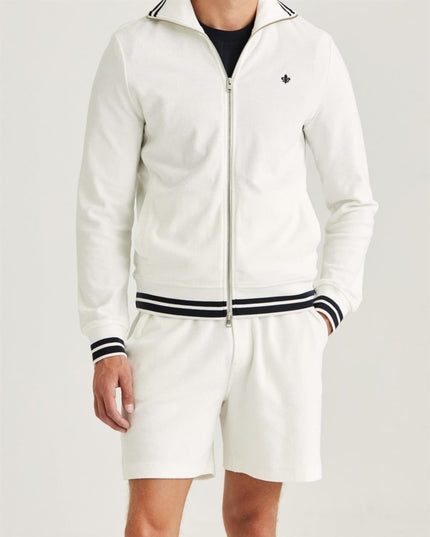 Morris Stockholm Reedford Terry Zip Cardigan - Mandy