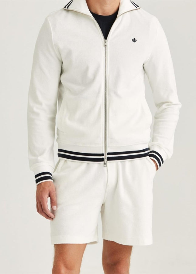 Morris Stockholm Reedford Terry Zip Cardigan - Mandy