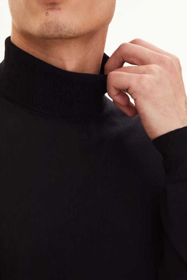 Oscar Jacobson Regular Fit Extra Fine Merino Wool Rollneck - Mandy