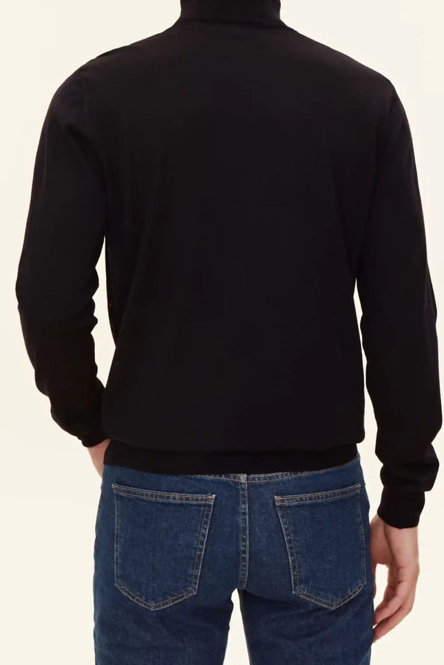 Oscar Jacobson Regular Fit Extra Fine Merino Wool Rollneck - Mandy