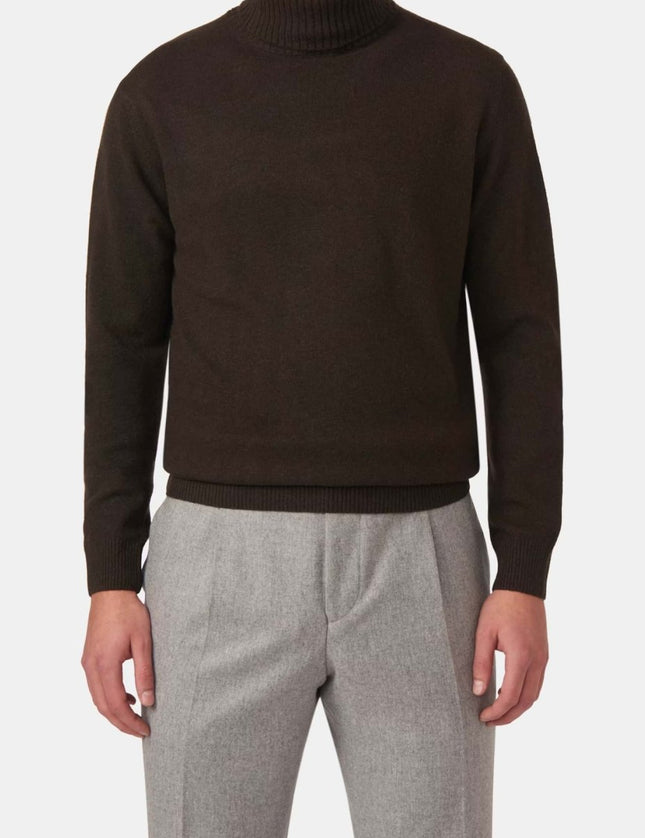 Oscar Jacobson Salim Rollneck - Regular Fit Pologenser Ull - Kasjmir - Mandy