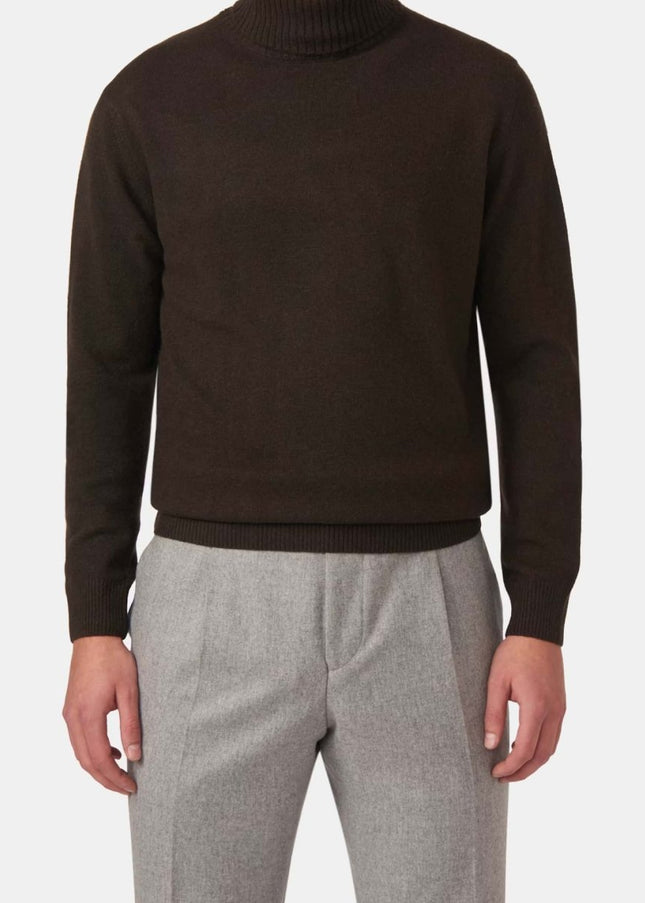 Oscar Jacobson Salim Rollneck - Regular Fit Pologenser Ull - Kasjmir - Mandy