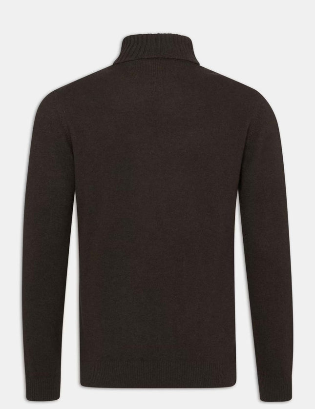 Oscar Jacobson Salim Rollneck - Regular Fit Pologenser Ull - Kasjmir - Mandy