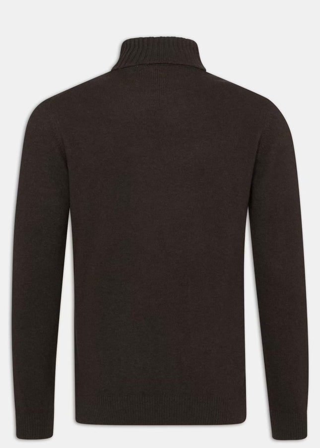 Oscar Jacobson Salim Rollneck - Regular Fit Pologenser Ull - Kasjmir - Mandy