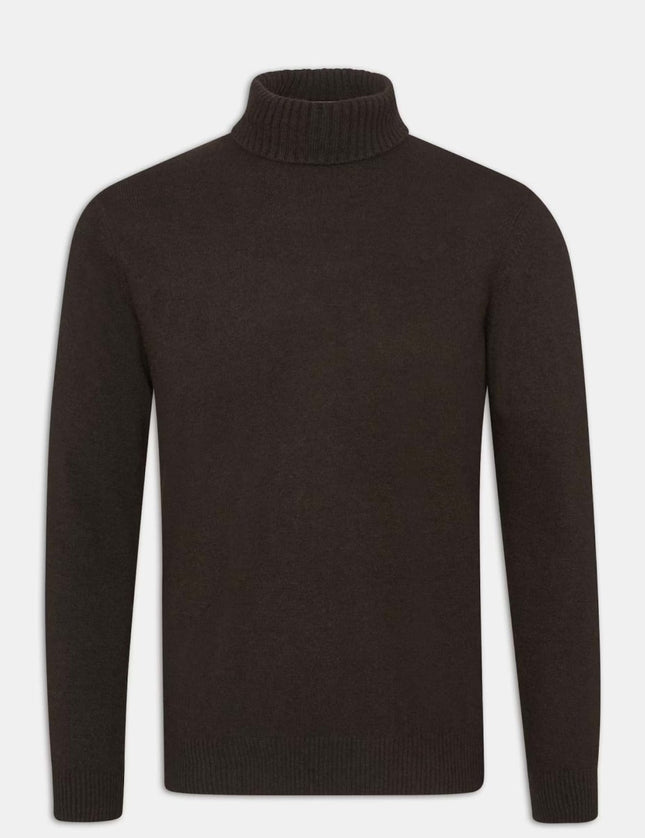 Oscar Jacobson Salim Rollneck - Regular Fit Pologenser Ull - Kasjmir - Mandy