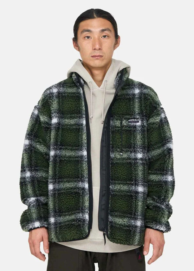 Gramicci Shadow Plaid Sherpa Jacket - Mandy