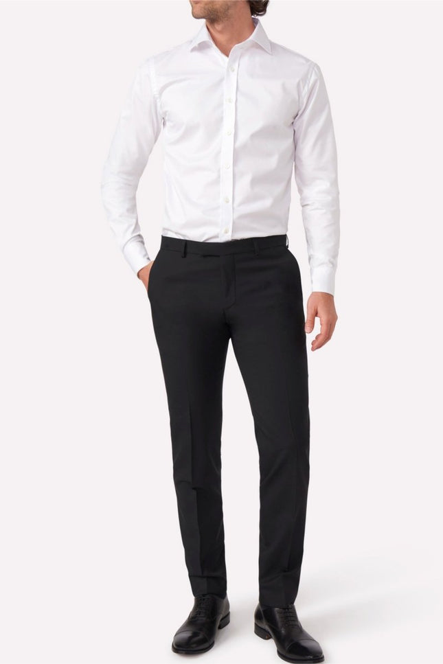 Oscar Jacobson Slim Fit Microstructure Bukser - Dressbukser - Mandy