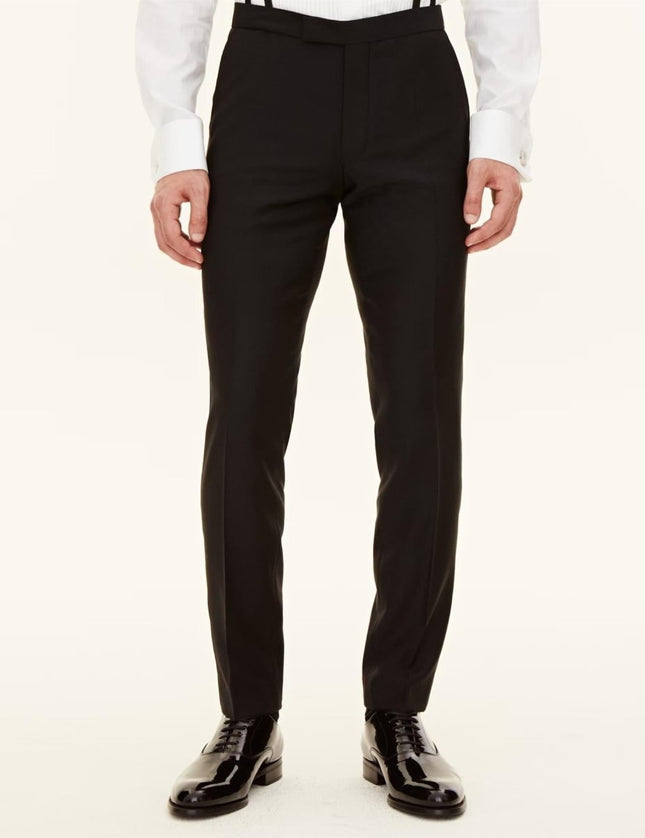 Oscar Jacobson Slim Fit Microstructure Smokingbukser (Modell: Denz | 100% Ull) - Mandy