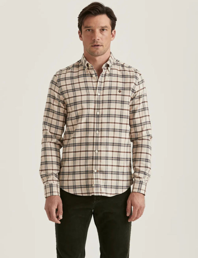 Morris Stockholm Soft Check Flannel - Slim Fit - Mandy