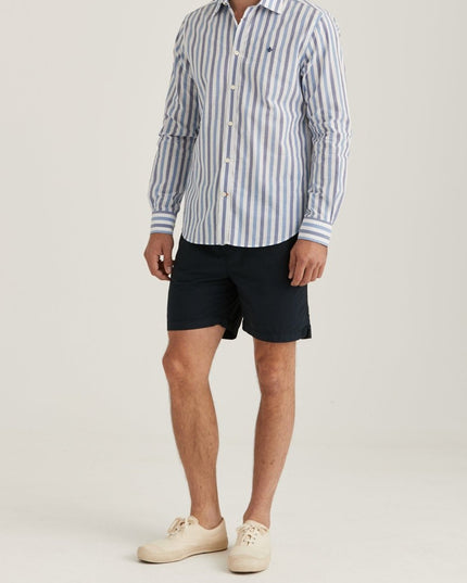 Morris Stockholm Summer Stripe Shirt - Classic Fit 57 Blue - Mandy