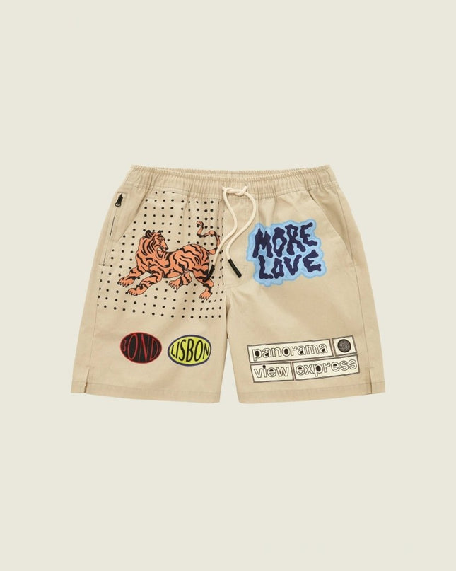 OAS Tiger Love Canvas Shorts - Mandy