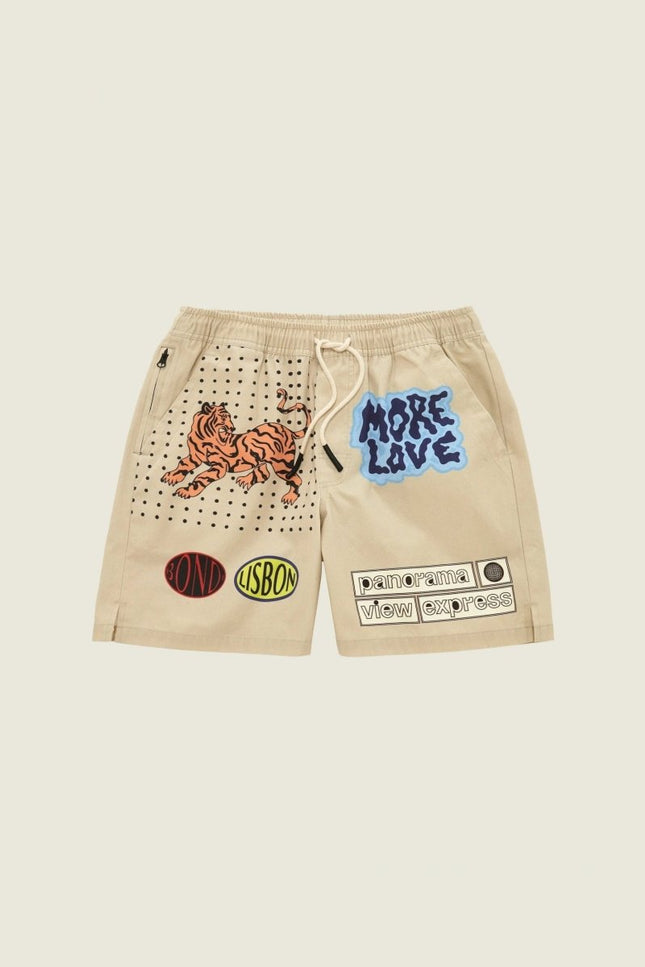 OAS Tiger Love Canvas Shorts - Mandy