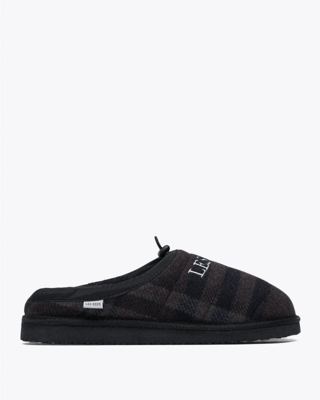 Les Deux Trey wool check slipper tøffel - Mandy