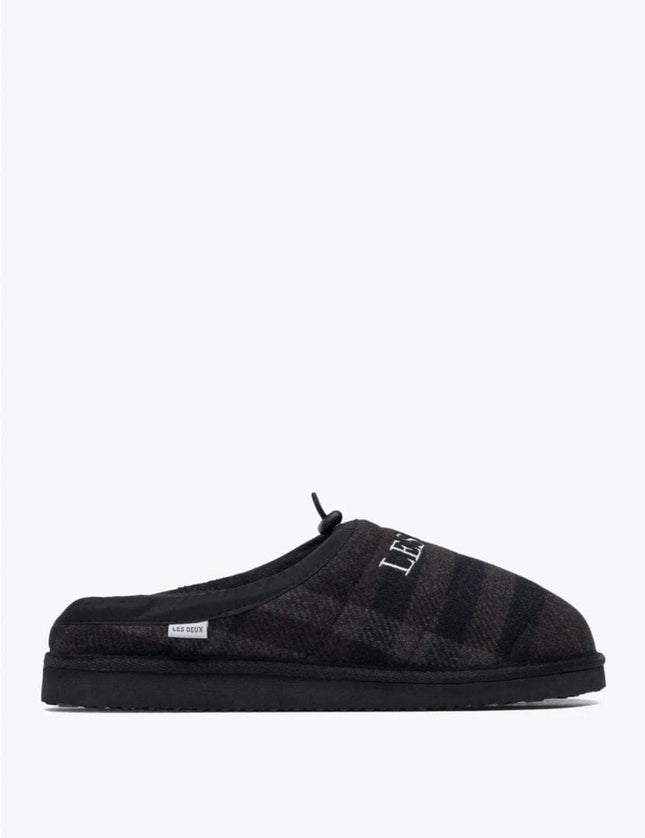 Les Deux Trey wool check slipper tøffel - Mandy