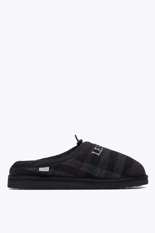 Les Deux Trey wool check slipper tøffel - Mandy