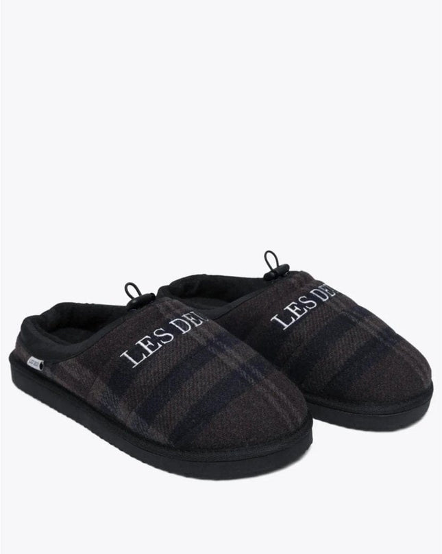 Les Deux Trey wool check slipper tøffel - Mandy