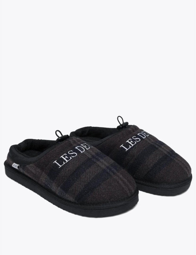 Les Deux Trey wool check slipper tøffel - Mandy