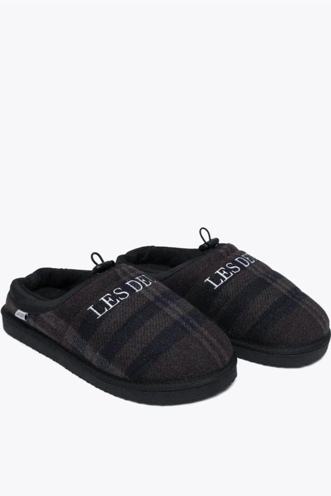 Les Deux Trey wool check slipper tøffel - Mandy