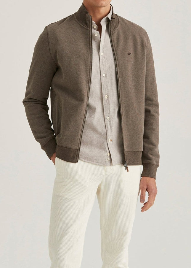 Morris Stockholm Warren zip cardigan - Mandy