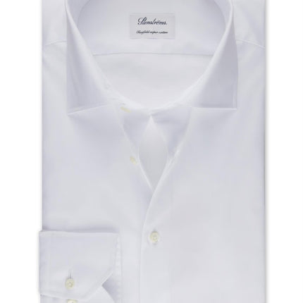 Stenströms White twill shirt (fitted body) - Mandy