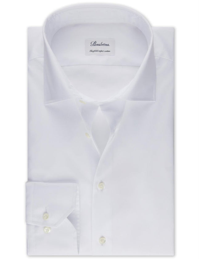 Stenströms White twill shirt (fitted body) - Mandy